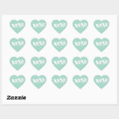 SCHATTIGEE LIEFDE XOXO HEART modern trendy witte b Hart Sticker (Vel)