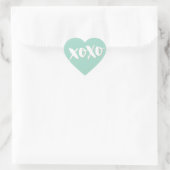 SCHATTIGEE LIEFDE XOXO HEART modern trendy witte b Hart Sticker (Tas)