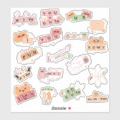 Schattigee liefdesformule Set Vinyl Sticker (Vel)