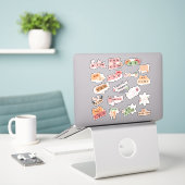 Schattigee liefdesformule Set Vinyl Sticker (Laptop op bureau)