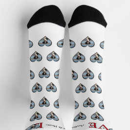 Schattigee liefdeswoorden met hond of personen Fot Sokken