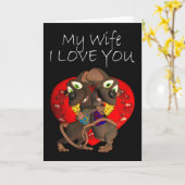 Schattigee liefdevolle Muizen knuffel liefde Vrouw Kaart (Gele Bloem)