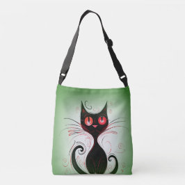 Schattigee lieve grappige poes crossbody tas