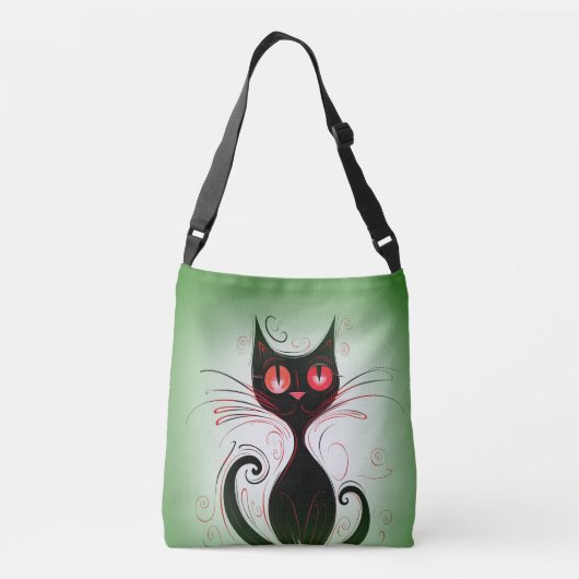 Schattigee lieve grappige poes crossbody tas (Achterkant)
