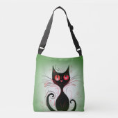 Schattigee lieve grappige poes crossbody tas (Voorkant)