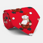 Schattigee, lieve kerstman met cadeautjes. Kerstro Stropdas (Opgerold)