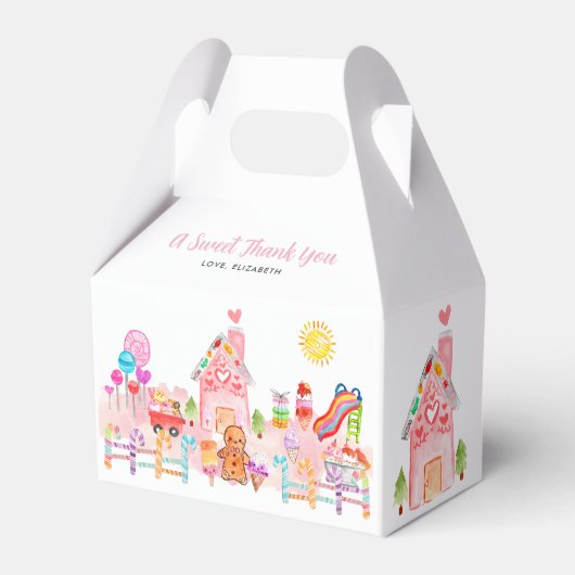 Schattigee lieve viering candyland kinderen verjaa bedankdoosjes (Achterkant)