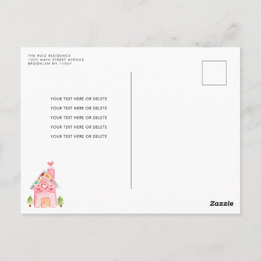 Schattigee lieve viering candyland kinderen verjaa briefkaart (Achterkant)