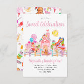 Schattigee lieve viering candyland kinderen verjaa notitiekaartje (Voorkant / Achterkant)