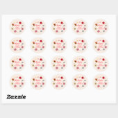 Schattigee lieveheersbeestje Baby shower gunst Ronde Sticker (Vel)
