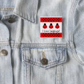 Schattigee lieveheersbeestje Button (In situ)