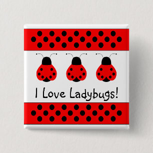 Schattigee lieveheersbeestje Button