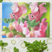 Schattigee lieveheersbeestje en vriendelijke Snap Theedoek (Gevouwen)