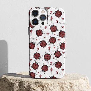 Schattigee lieveheersbeestje harten lovebug handge Case-Mate iPhone case