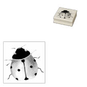 Schattigee lieveheersbeestje houten kunst stempel (Gestempeld)