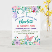 Schattigee lieveheersbeestje polka dot bloembloem  kaart (Gele Bloem)