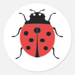Schattigee lieveheersbeestje stickers! ronde sticker