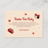 Schattigee lieveheersbeestjes Baby shower Boeken v Informatiekaartje (Voorkant)