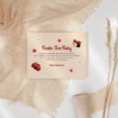 Schattigee lieveheersbeestjes Baby shower Boeken v Informatiekaartje