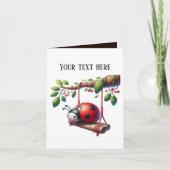 Schattigee lieveheersbeestjes bericht toevoegen kaart (Voorkant)