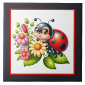 Schattigee lieveheersbeestjes crafting tegeltje (Voorkant)