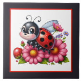 Schattigee lieveheersbeestjes crafting tegeltje (Voorkant)