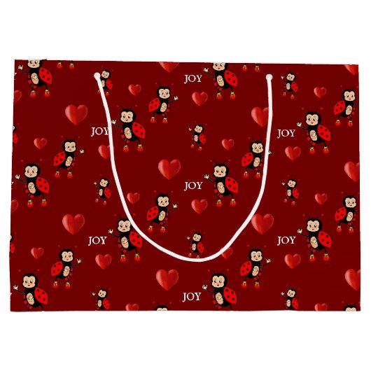 Schattigee lieveheersbeestjes, harten en vreugdete groot cadeauzakje (Achterkant)