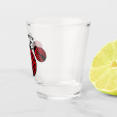 Schattigee lieveheersbeestjes met jouw naam shot glas (Rechts)