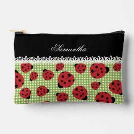 Schattigee lieveheersbeestjes op groen en aangepas etui