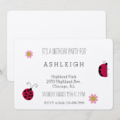 Schattigee lieveheersbeestjes verjaardag kaart (Voorkant / Achterkant)