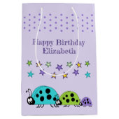 Schattigee lieveheersbeestjes Voeg naam sterren pa Medium Cadeauzakje (Voorkant)