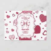 Schattigee lieverd Valentijnsdag Diapper Raffle Informatiekaartje (Voorkant)