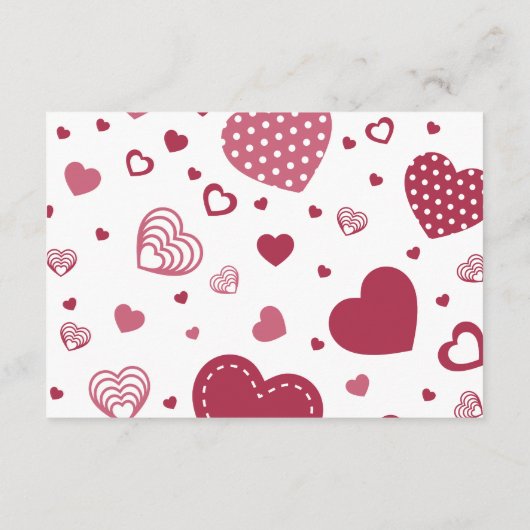 Schattigee lieverd Valentijnsdag Diapper Raffle Informatiekaartje (Achterkant)