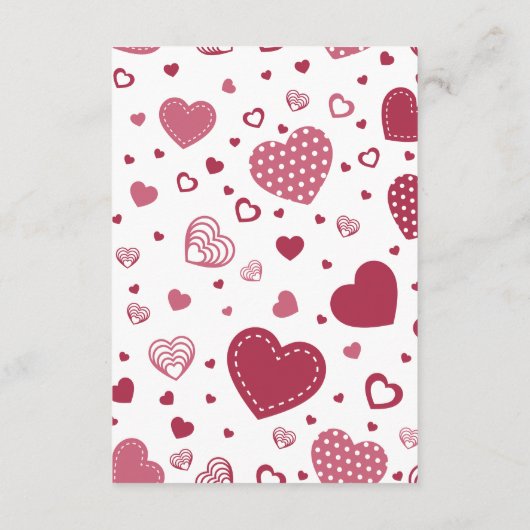 Schattigee lieverd Valentijnsdag Diapper Raffle Informatiekaartje (Achterkant)