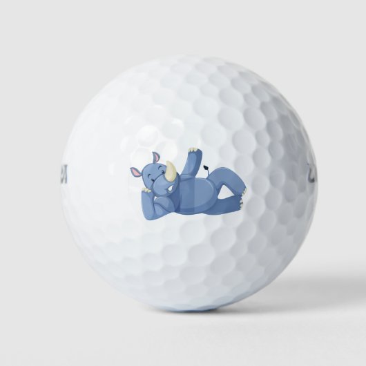Schattigee liggende neushoorn golfballen (Voorkant)