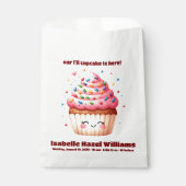 Schattigee L'il Cupcake Snoep Sprinkles Baby showe Bedankzakje (Voorkant)