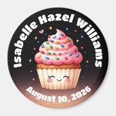 Schattigee L'il Cupcake Snoep Sprinkles Baby showe Magneet (Voorkant)