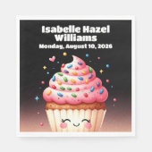 Schattigee L'il Cupcake Snoep Sprinkles Baby showe Servet (Voorkant)