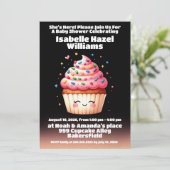 Schattigee L'il Cupcake Sprinkles Baby shower Kaart (Staand voorkant)