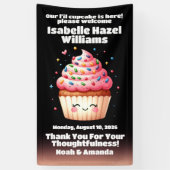 Schattigee L'il Cupcake Sprinkles Baby shower Welk Spandoek (Verticaal)