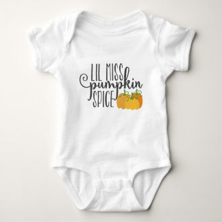 Schattigee Lil Miss pompoen kruid bodysuit voor ba