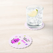 Schattigee lila kat kartonnen onderzetters (Insitu)