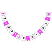 Schattigee lila kat vlaggetjes (Alle)