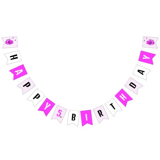 Schattigee lila kat vlaggetjes (Alle)