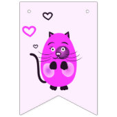 Schattigee lila kat vlaggetjes (Eerste vlag)