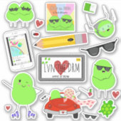 Schattigee Lima Bean Stickers (Voorkant)