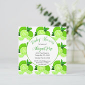 Schattigee limoen citrus Baby shower Kaart (Staand voorkant)