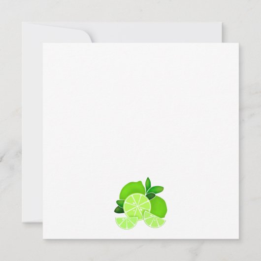 Schattigee limoen citrus Vrijgezellenfeest Kaart (Achterkant)