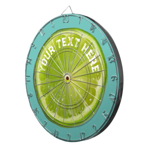Schattigee limoengroene citroenvrucht dartbord (Voorkant Rechts)