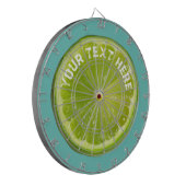 Schattigee limoengroene citroenvrucht dartbord (Voorkant Links)